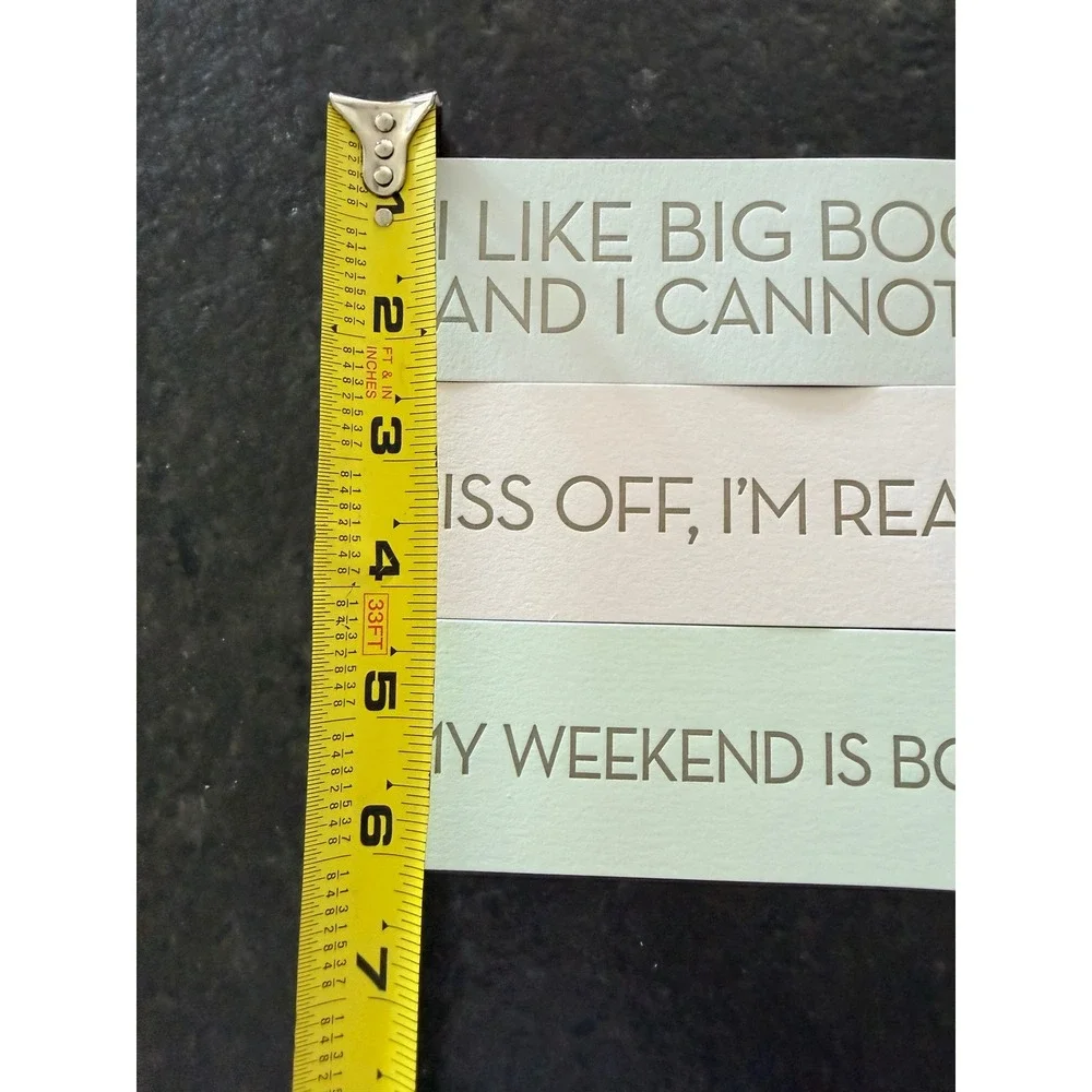 Letterpress PDX Bookmarks Set of 3‎ Funny Sarcastic Book Lover Gift